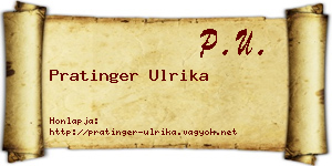 Pratinger Ulrika névjegykártya